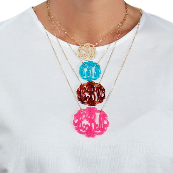 Moon and Lola - Paris Monogram Necklace