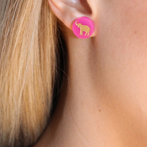 I found this at #moonandlola! - Eden Stud Earrings on model