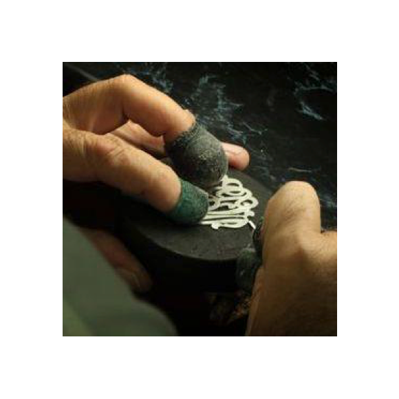 Moon and Lola production of hand-drawn hand-cut fine metals