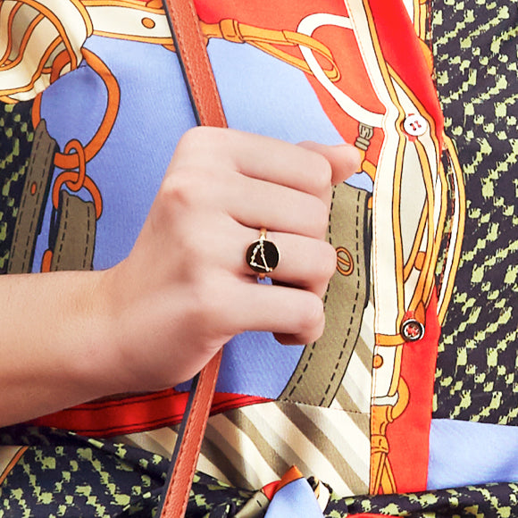 Moon and Lola - Metal Constellation Ring