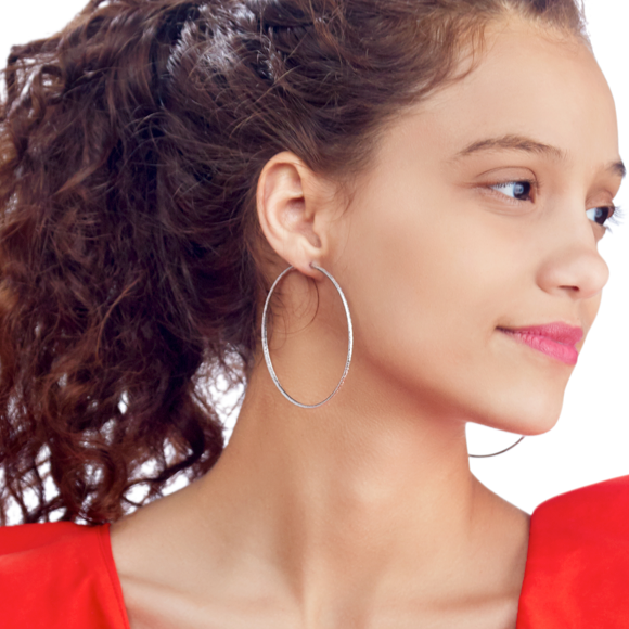 Moon and Lola - Sasha Hoop Earrings silver