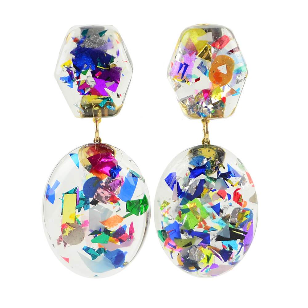 ML xx TP Confetti Post Drop Earrings