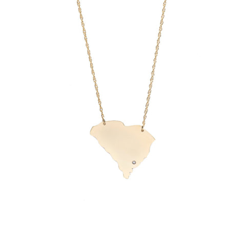 Metal State Heart Necklace