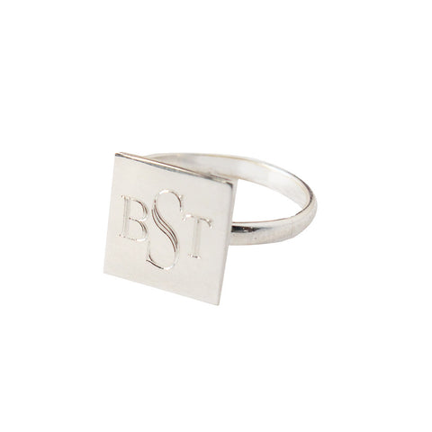 Palais Cheshire Handcut Monogram Ring