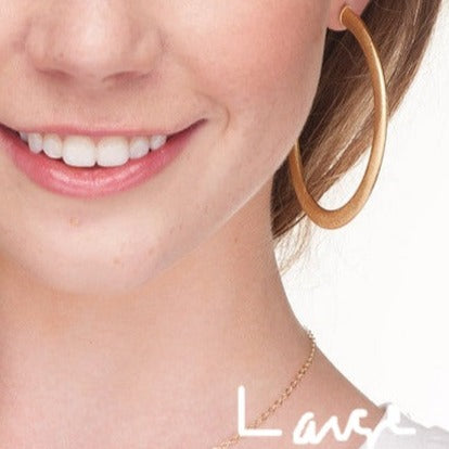 Moon and Lola - Serena Hoop Earrings large gold