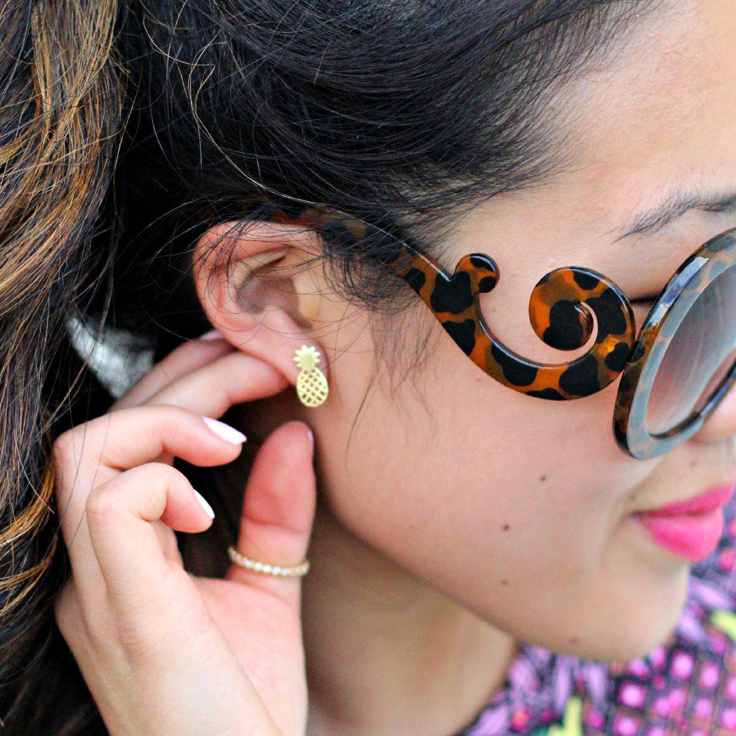 I found this at #moonandlola! - Pineapple Studs