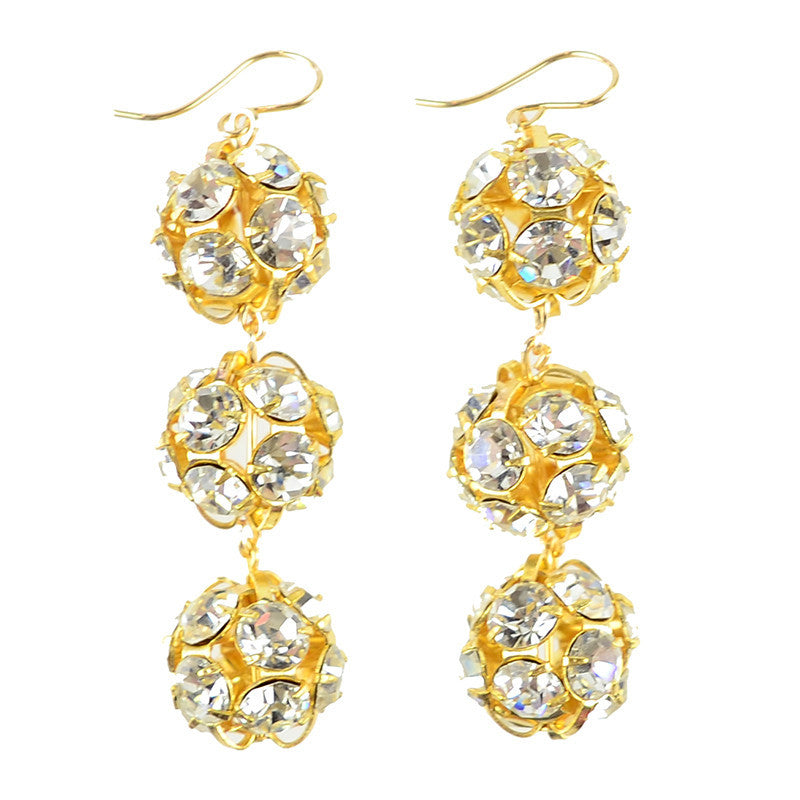 I found this at #moonandlola! - Europa Rhinestone Ball Earrings