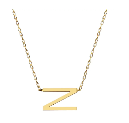 Metal Sideways Letter Necklace - Moon and Lola