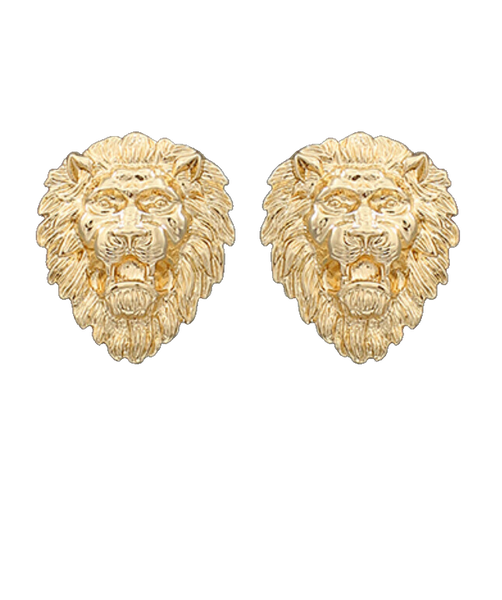 Lion head 2025 stud earrings