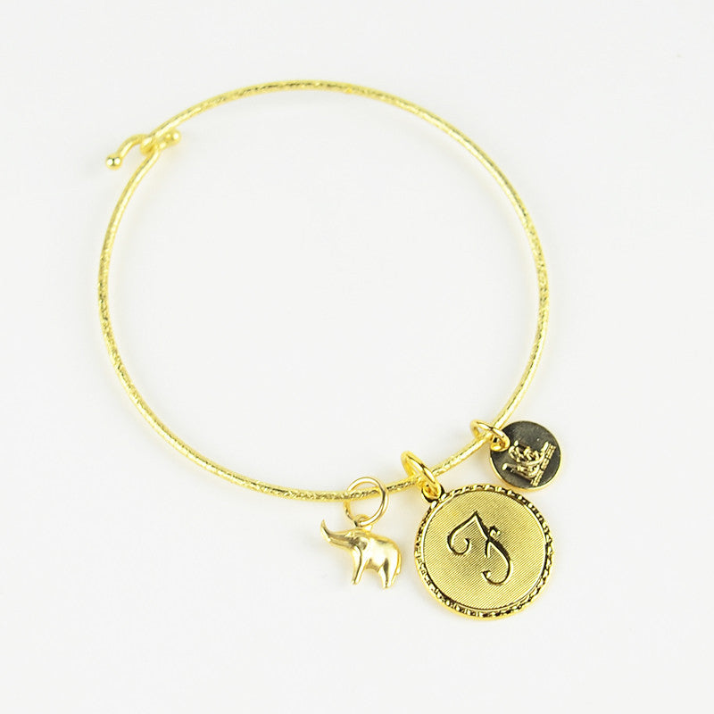I found this at #moonandlola! - Metal Tiny Elephant Charm Bracelet