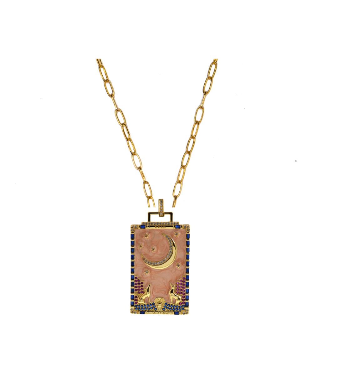 The Moon Tarot Card Pendant Necklace