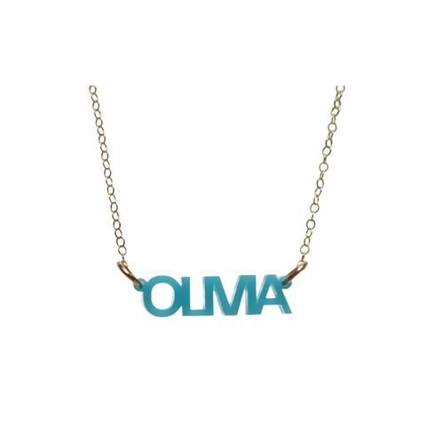 Lauren Nameplate Necklace on Brooklyn Chain