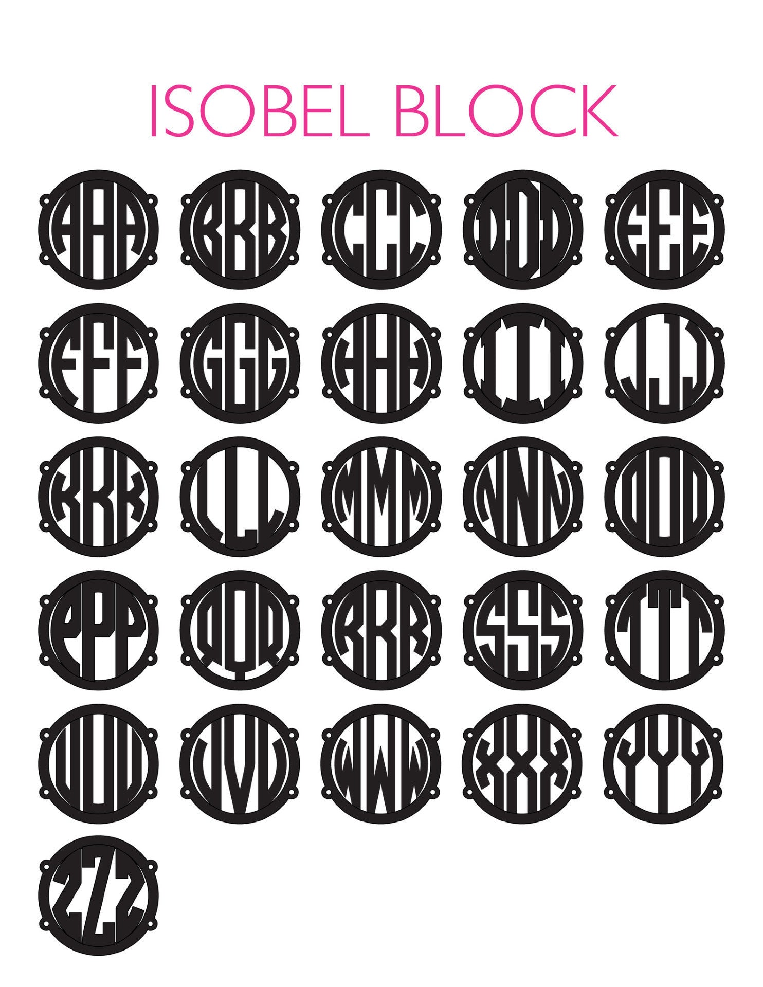 I found this at #moonandlola! - Isobel Block Chart