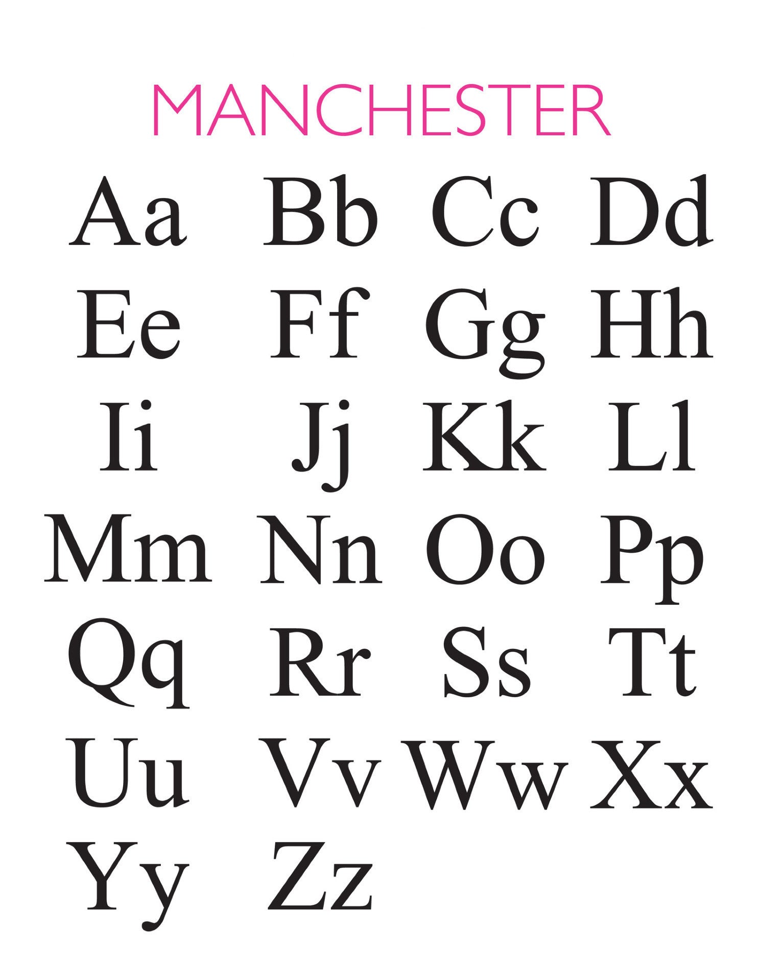 I found this at #moonandlola! - Letter Chart