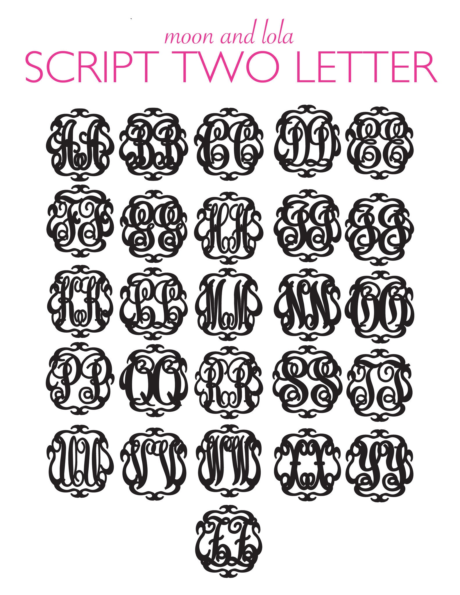 I found this at #moonandlola! - Font Chart