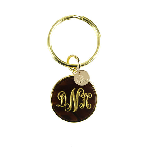 Old English Single Letter Keychain