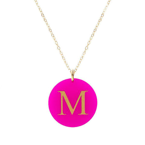 Metal Single Letter Necklace