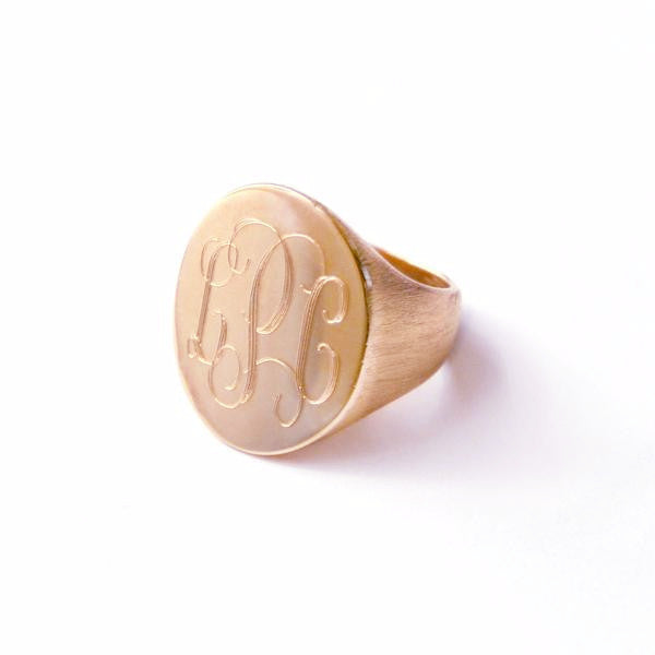 Fine Metal Boyfriend Signet Ring - I found this at #moonandlola!