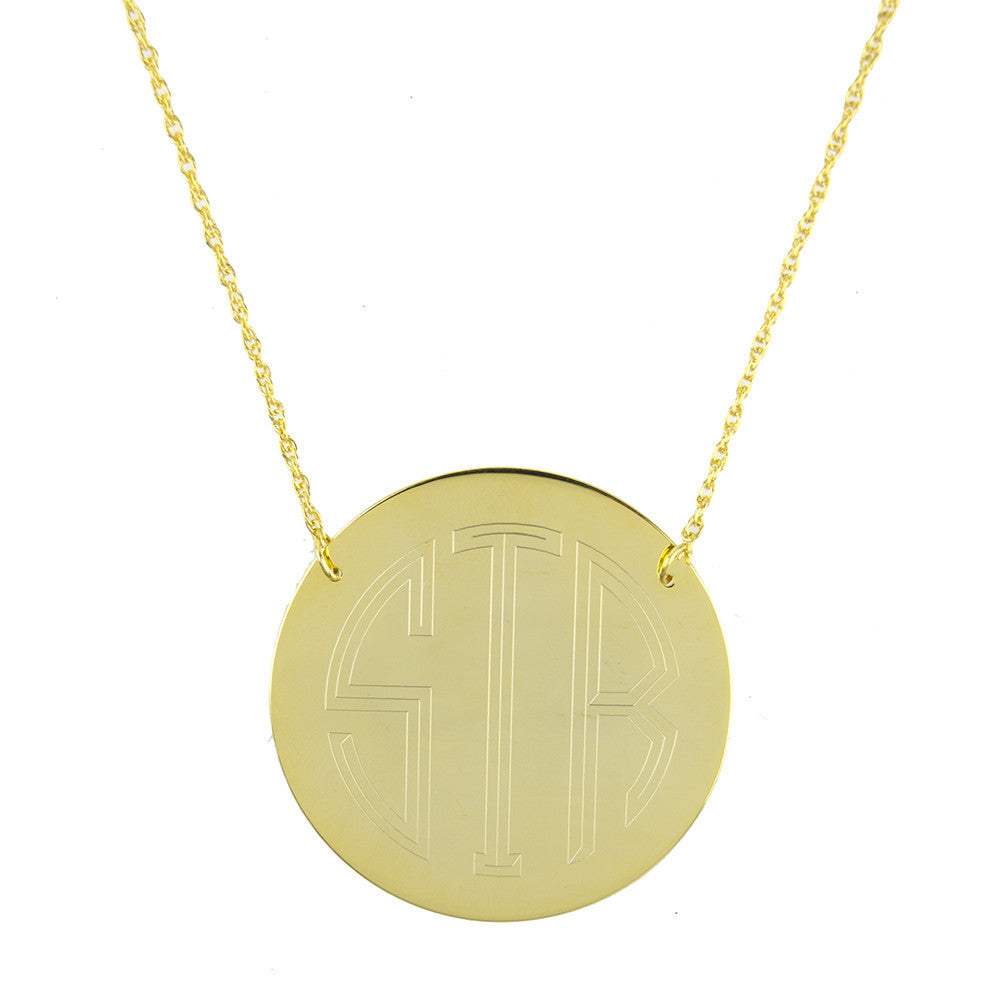 Moon and Lola - Bristol Brass Disc Necklace