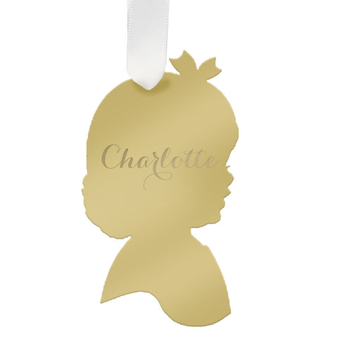 Rimmed Script Ornament