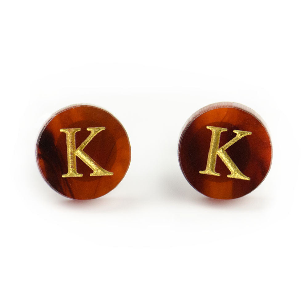 I found this at #moonandlola! - Dalton Studs "K" in Tortoise