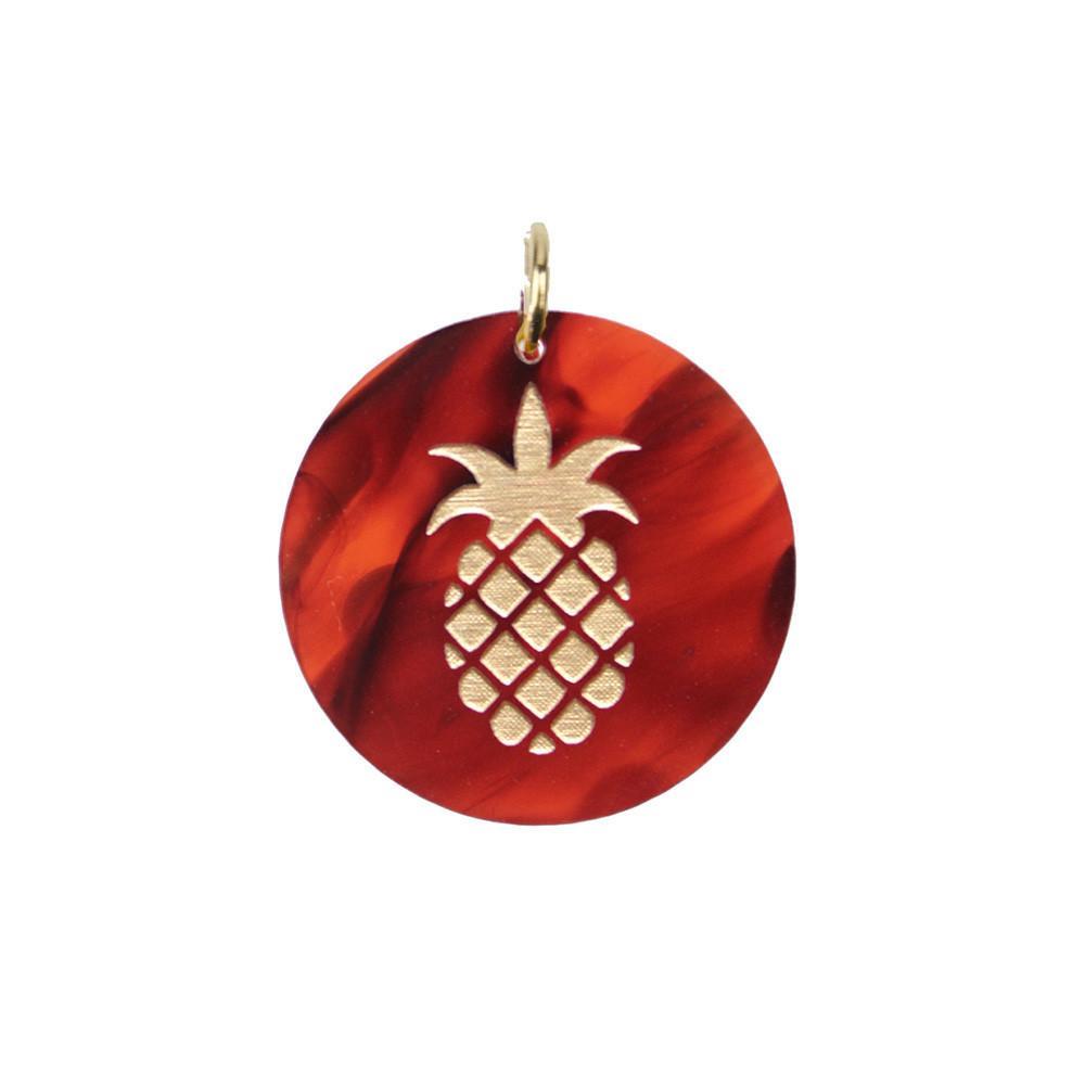Moon and Lola - Acrylic Eden Charm pineapple on tortoise shell acrylic