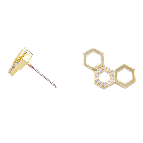I found this at #moonandlola! - Honeycomb Studs side view