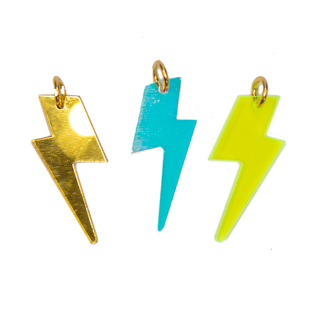 Lightning Bolt Acrylic Charm