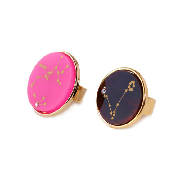 I found this at #moonandlola! - Acrylic Zodiac Constellation Rings
