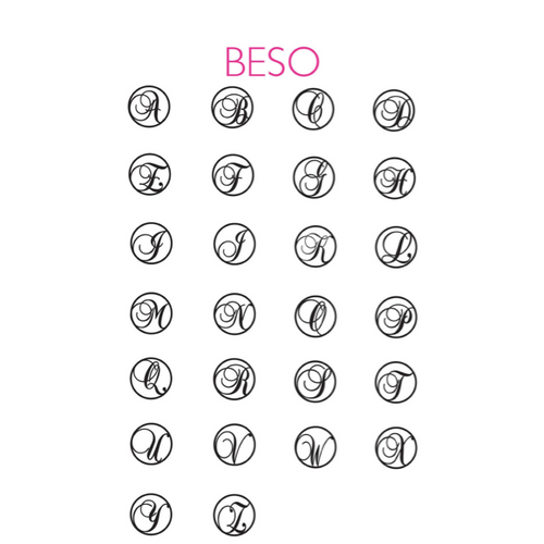 I found this at #moonandlola! - Beso Letter Font Sheet