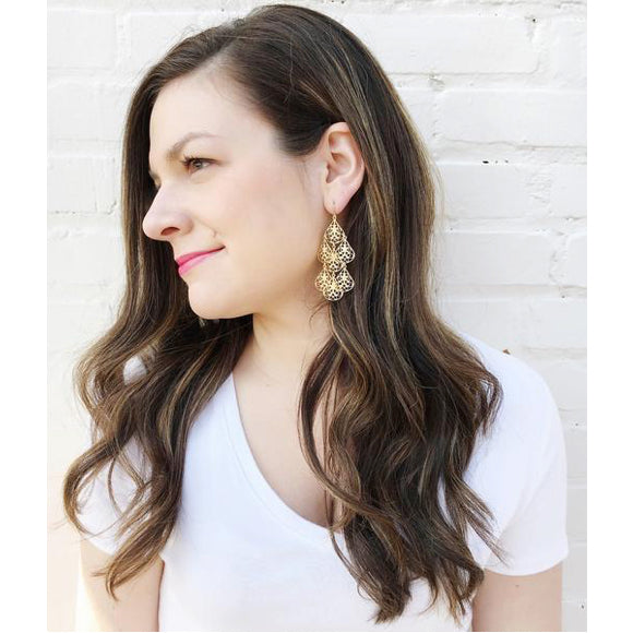 Medium Cairo Dangle Earrings at #moonandlola