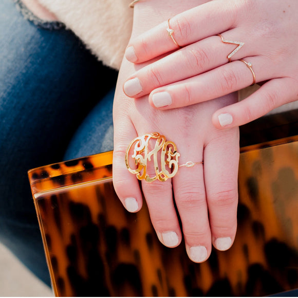 I found this at #moonandlola - Cheshire Script Round Domed Lace Ring