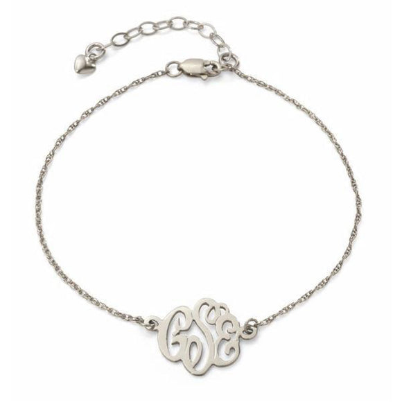 I found this at #moonandlola - Metal Cheshire Script Monogram Bracelet