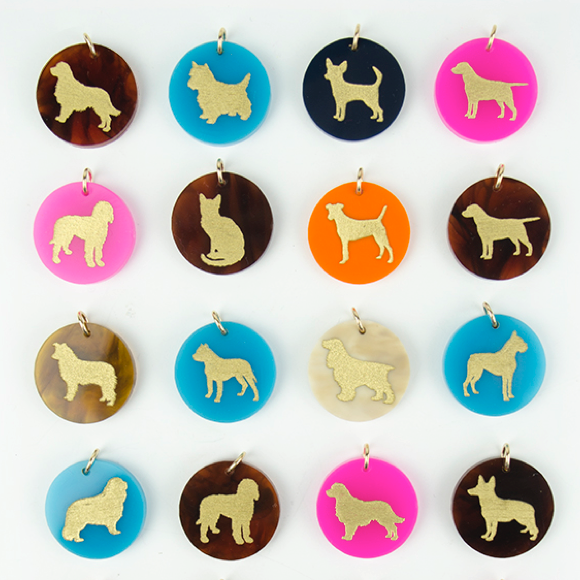 Moon and Lola - Pet Silhouette Images on Acrylic Charms