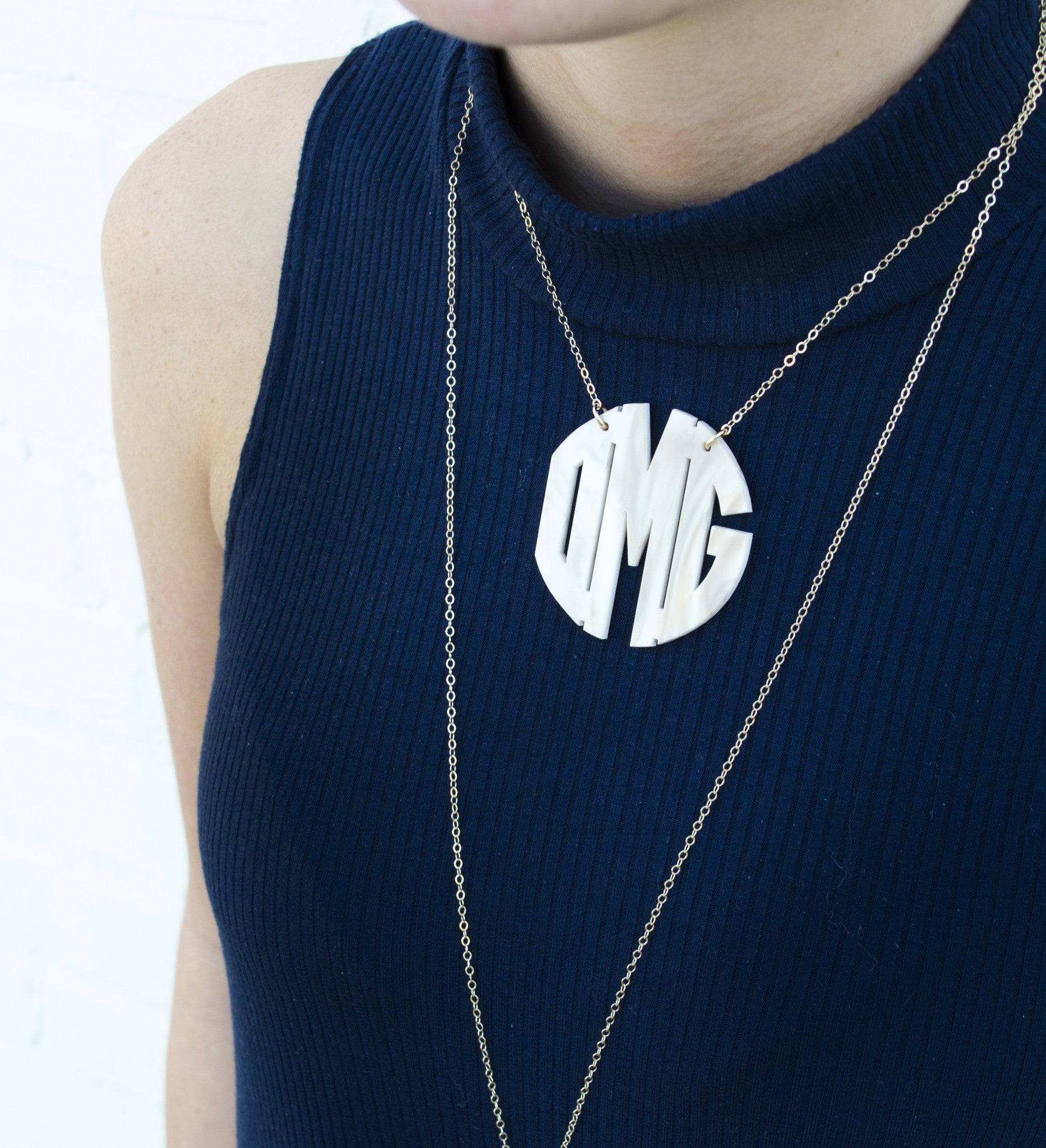 I found this at #moonandlola! - Nice Monogram Necklace