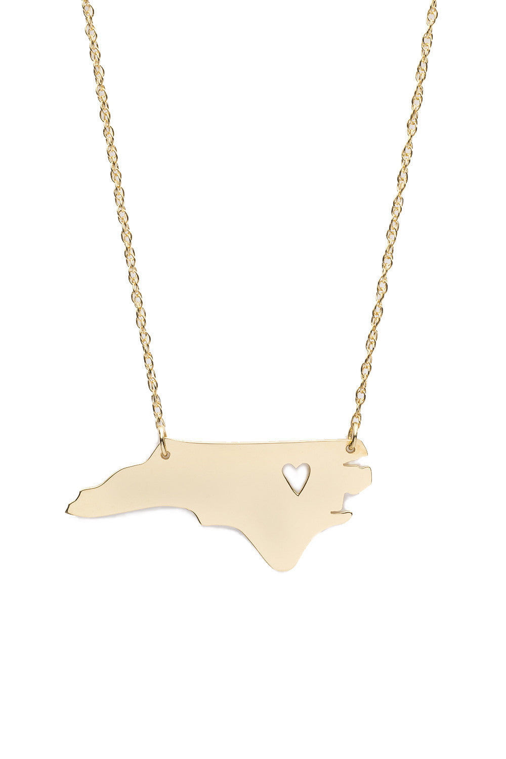 Metal State Heart Necklace