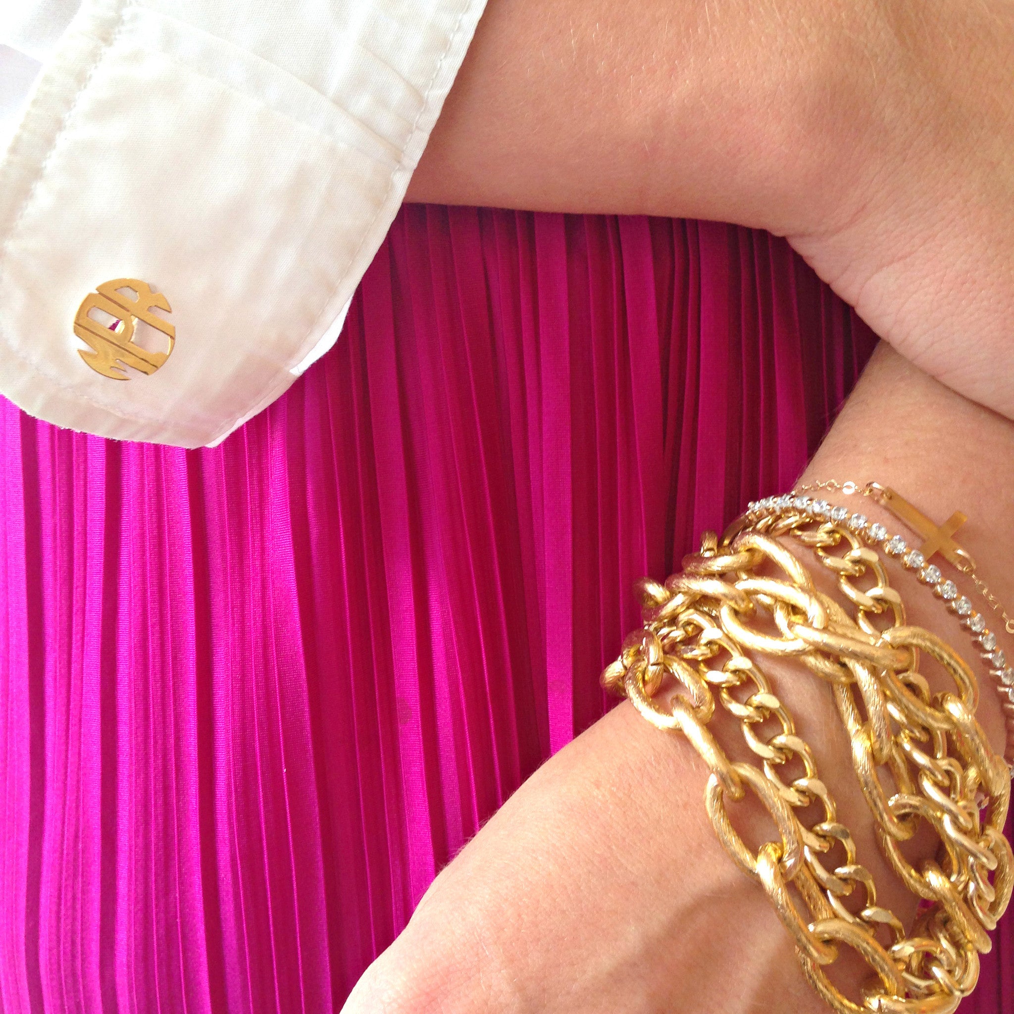 I found this at #moonandlola - Metal Monogram Cuff Links