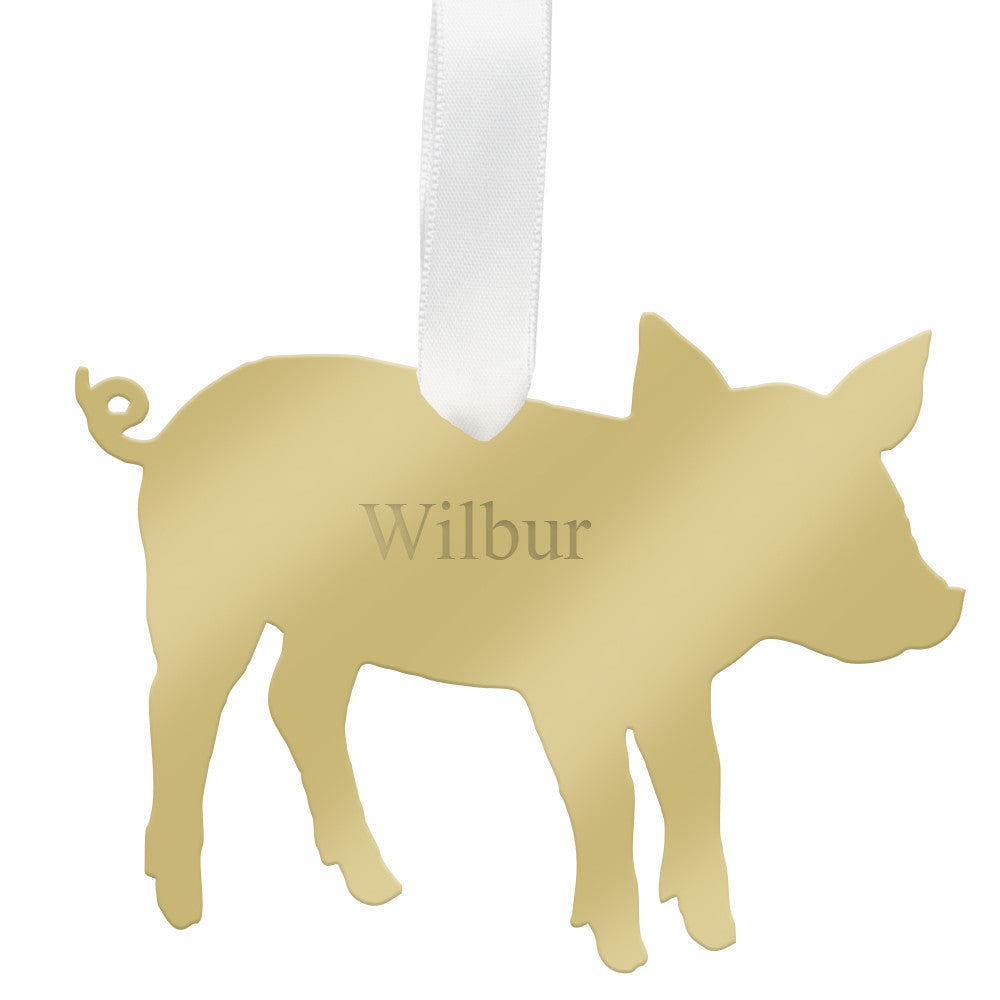 Personalized Pig Ornament