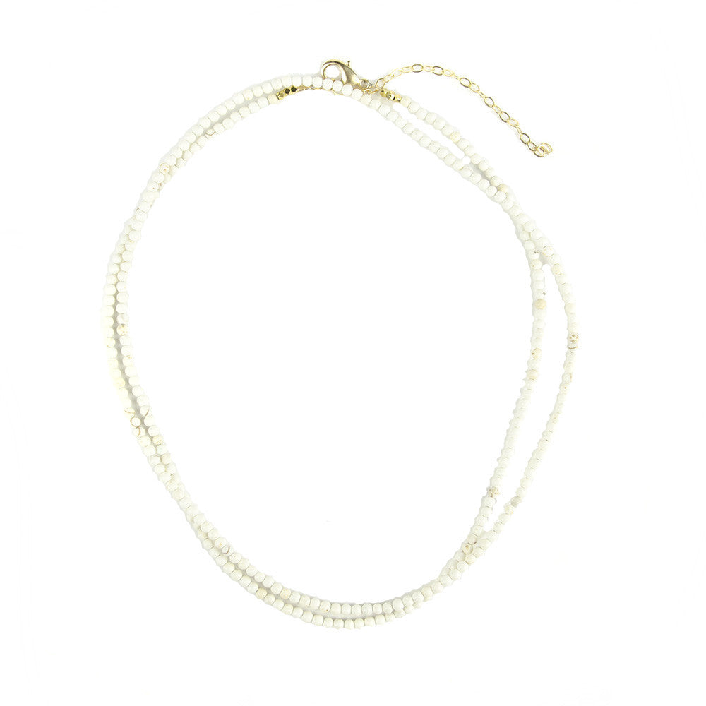 I found this at #moonandlola! - Rhea Necklace White Turquoise