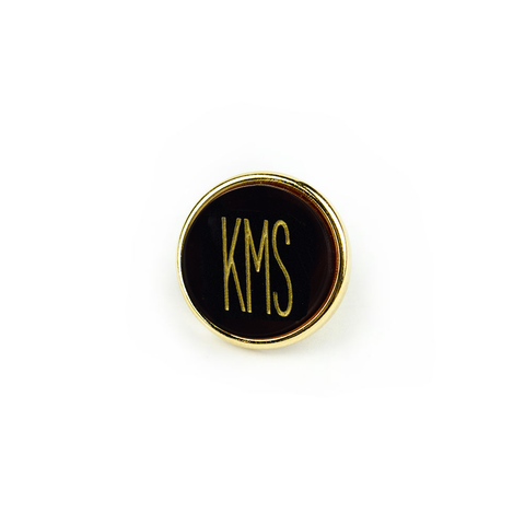 Vineyard Cuff Links Round Stacked Monogram