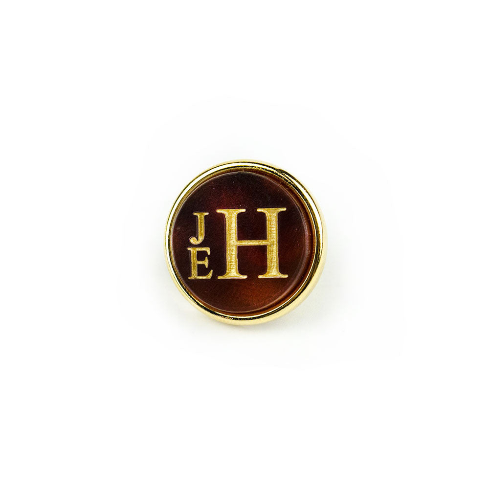 Vineyard Lapel Pin Stacked Monogram