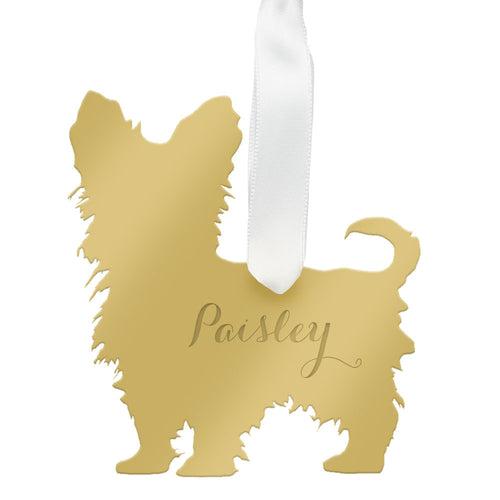I found this at #moonandlola! - Personalized Yorkshire Terrier Ornament