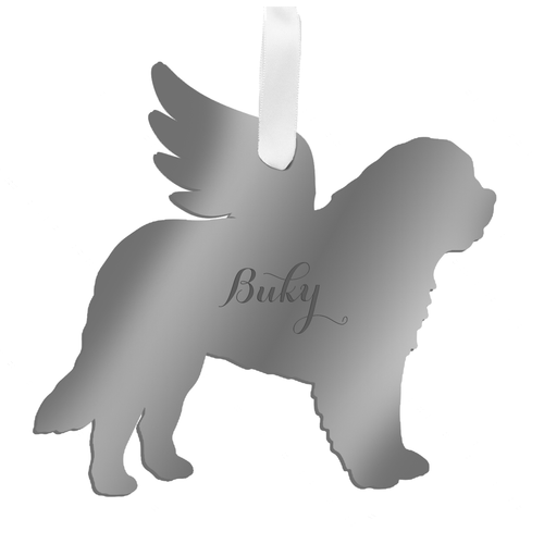 Personalized Angel Saint Bernard Ornament