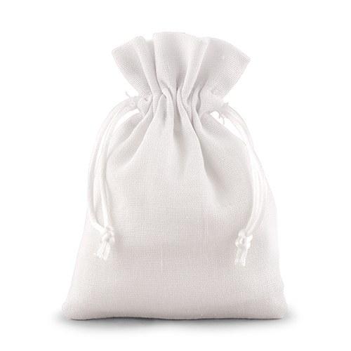 Moon and Lola - Small White Drawstring Jewelry Pouch