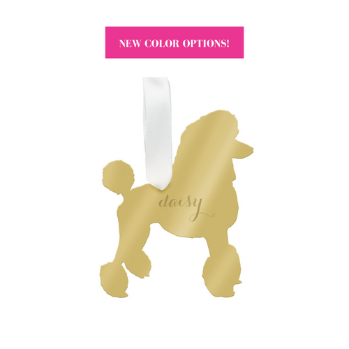 Personalized Poodle Ornament - Moon and Lola