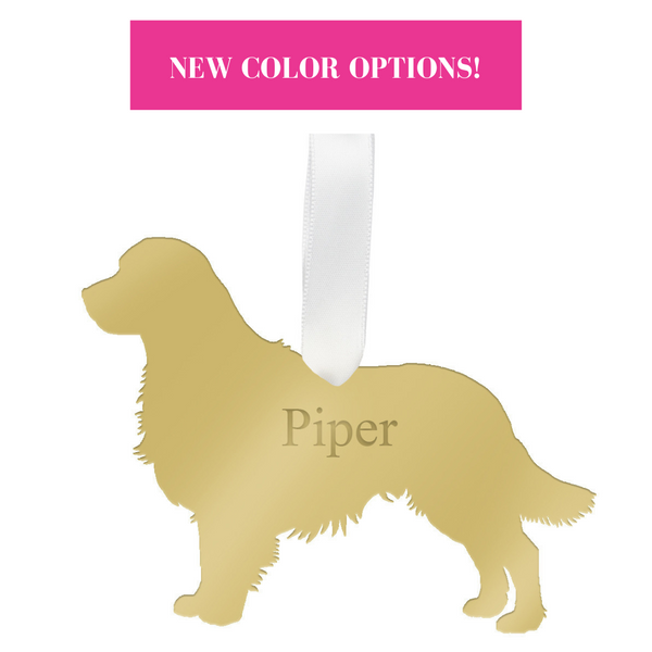 Personalized Golden Retriever Ornament - Moon and Lola