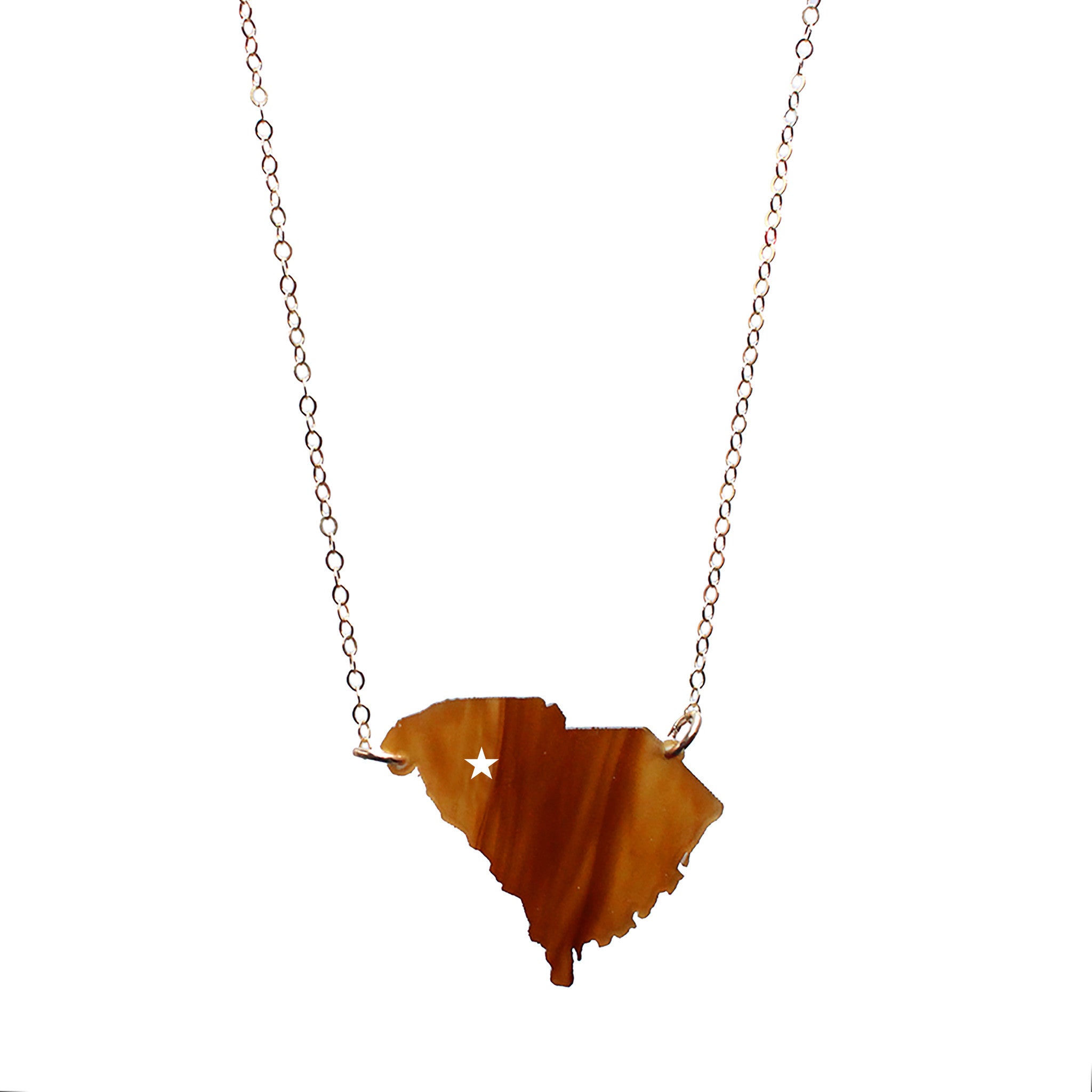 I found this at #moonandlola! - Acrylic State Star Necklace Tiger's Eye