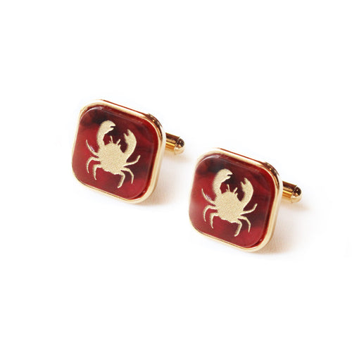I found this at #moonandlola! - Eden Square Cuff Links Tortoise with Gold Crabs