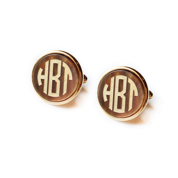 I found this at #moonandlola! - Vineyard Round Monogram Cuff Links