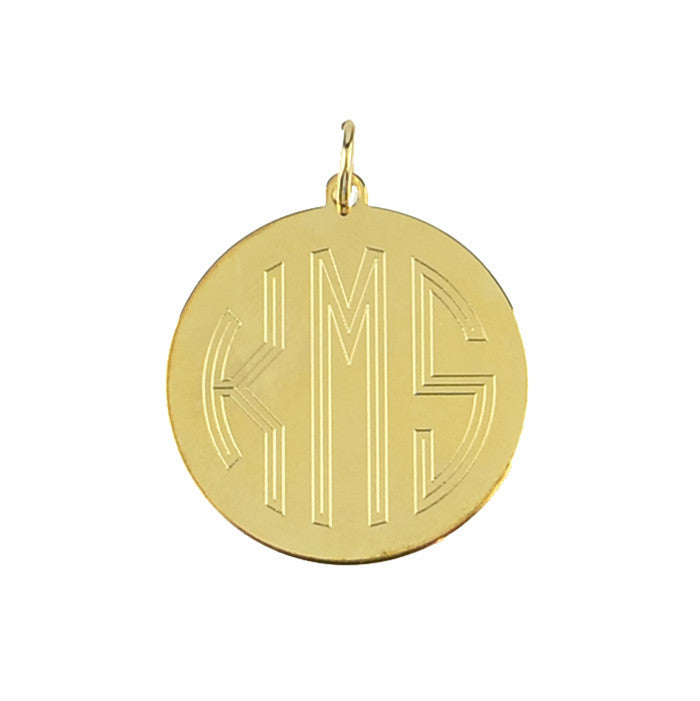 Moon and Lola - Alexander Charm with Block Font Monogram
